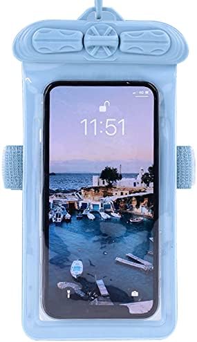 וקסון טלפון מקרה, תואם עם ארכוס 605 עמיד למים פאוץ יבש תיק [לא מסך מגן סרט ] כחול
